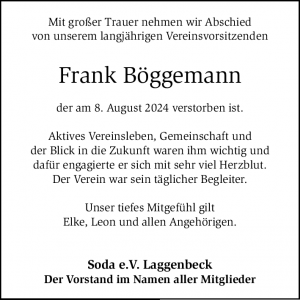 Frank Böggemann - Nachruf